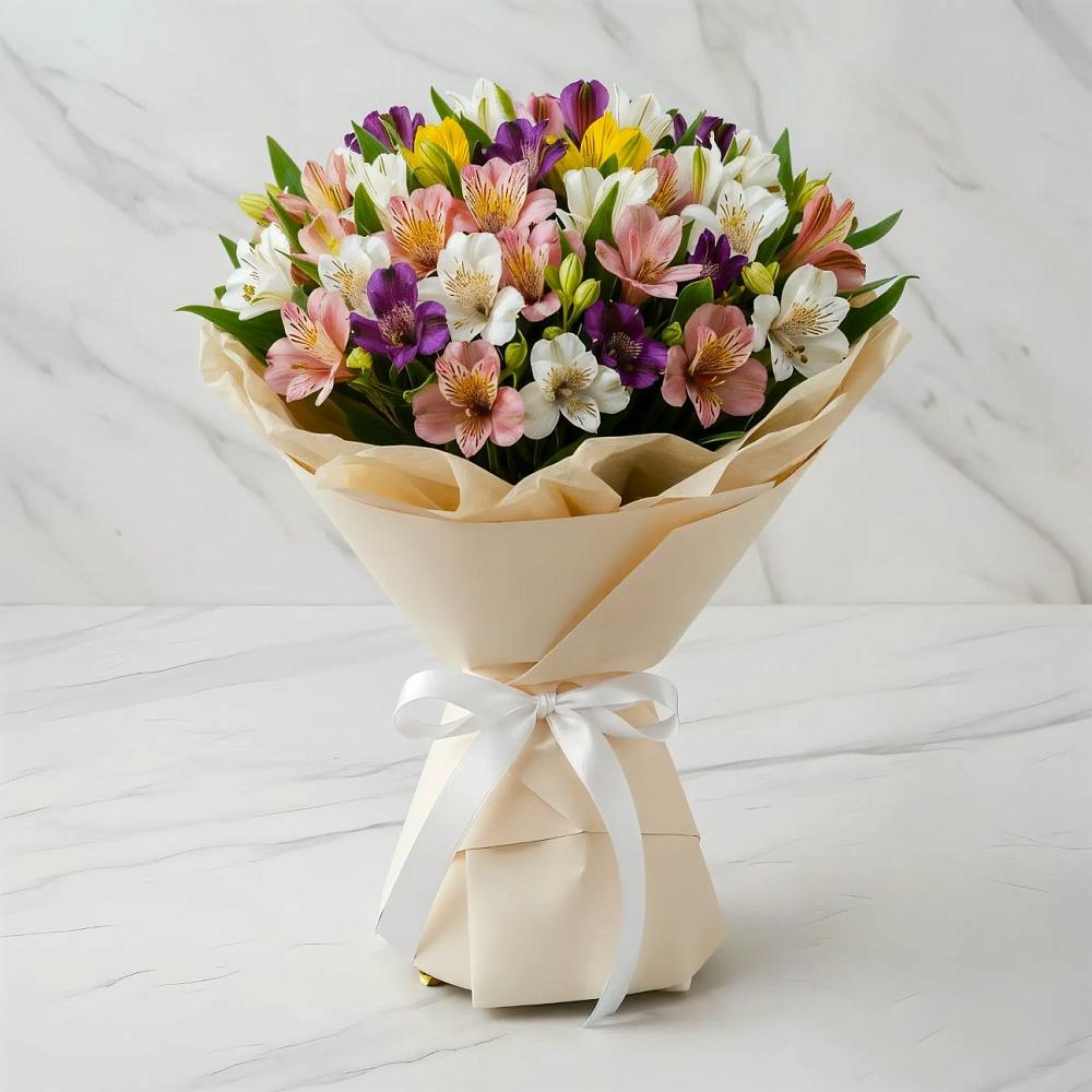 Букет цветов из: Альстромерии в Деревне Барвиха