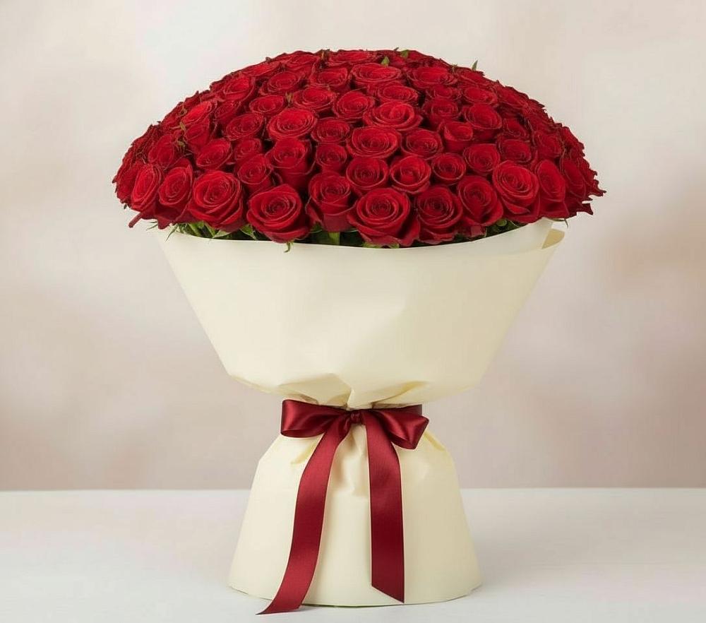 Букет 101 Красная роза Милано в Деревне Барвиха
