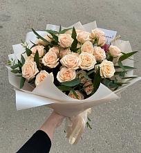 Букет Кремовые розы Латте в Деревне Барвиха