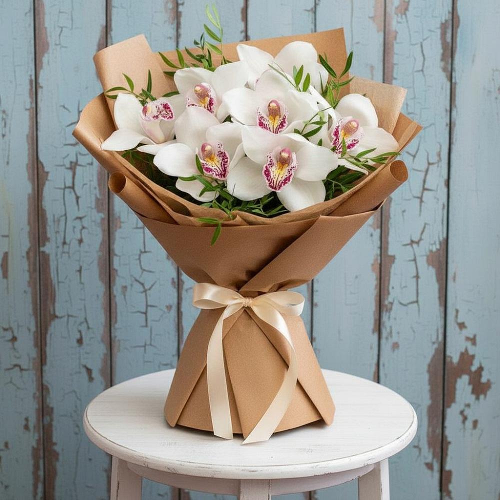 Букет цветов из: Орхидеи и Розы в Деревне Барвиха