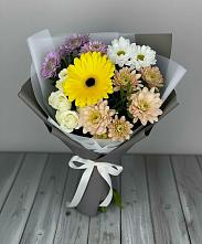 Букет цветов из:  Розы, Герберы и Хризантемы #REPLACE_PRED# Деревне Барвиха
