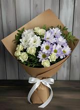 Букет цветов из:  Хризантемы и Розы в Деревне Барвиха