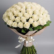 Букет 101 беля роза Белоснежка в Деревне Барвиха