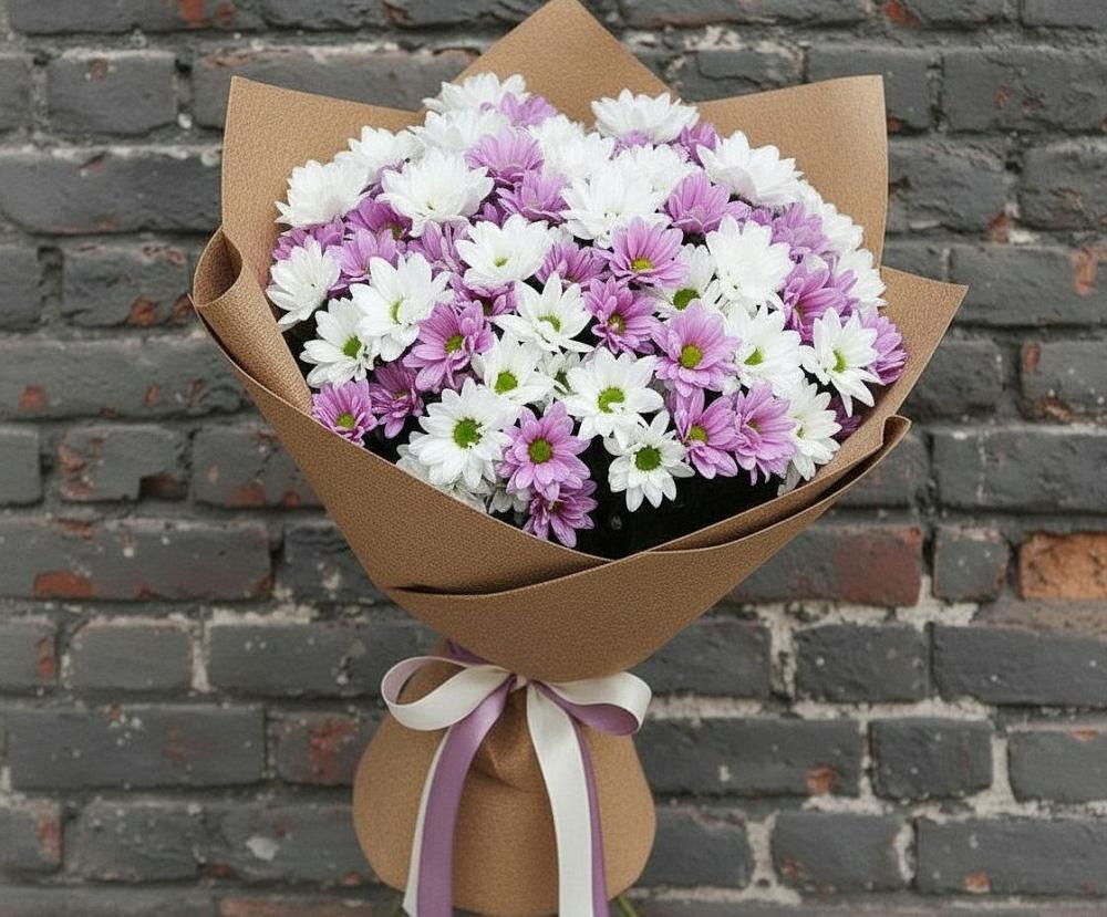 Букет цветов из: Хризантемы в Деревне Барвиха