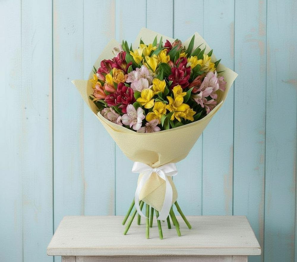 Букет цветов из: Альстромерии в Деревне Барвиха