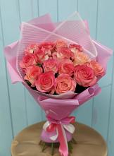 Букет 15 Розовых роз Равель в Деревне Барвиха